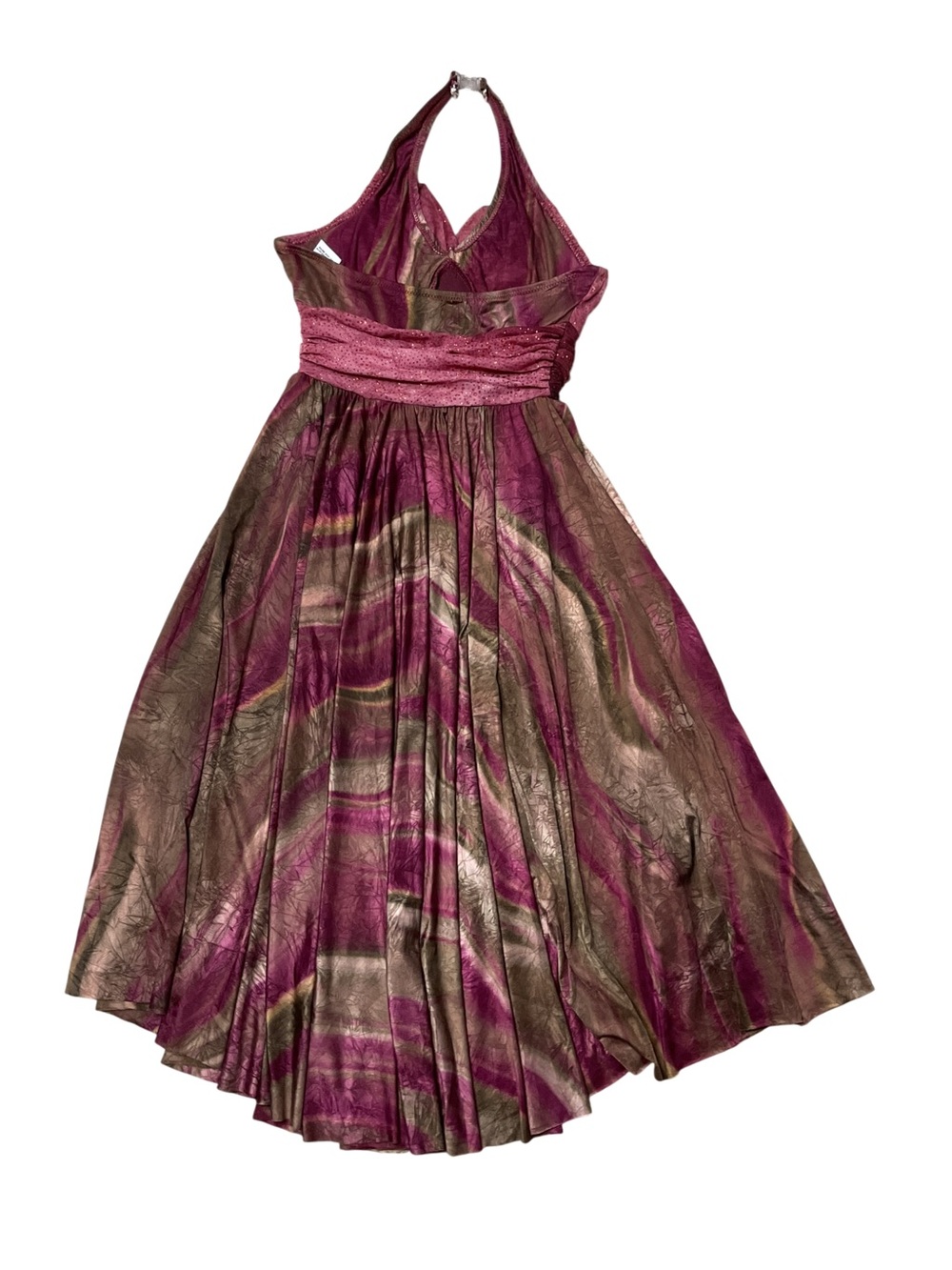 Y2K Fairy Whimsigoth Halter Dress Glitter Marbled High Low Dress XS S - Picture 3 of 8